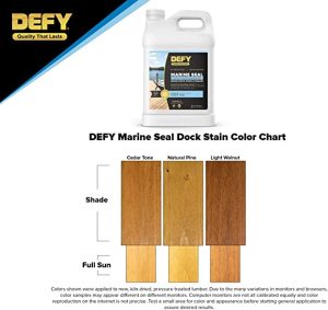 Defy marine sealer for decks and docks 